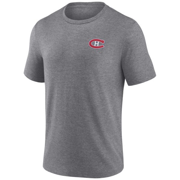 Montreal Canadiens Tri-Blend Backprint Shirt heather grey