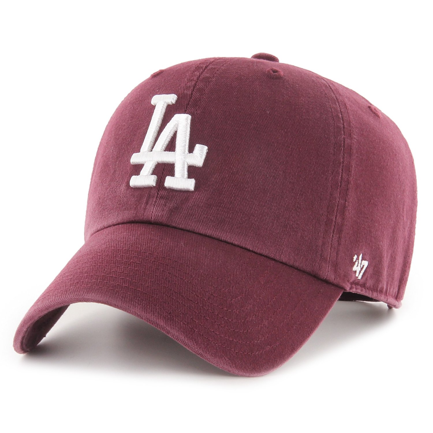47 Brand Adjustable Cap - CLEAN UP LA Dodgers maroon | Strapback | Caps ...
