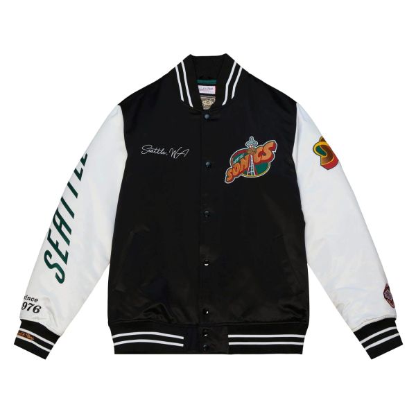 M&N Varsity Satin Jacke - NBA Seattle SuperSonics