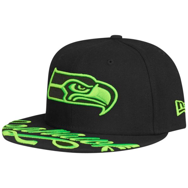 New Era 59Fifty Fitted Cap - NEON SCRIPT Seattle Seahawks