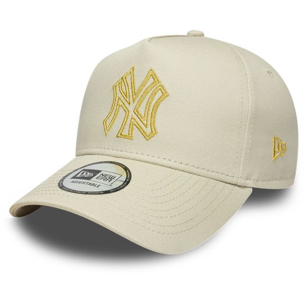 New Era A-Frame Trucker Cap - OUTLINE New York Yankees beige