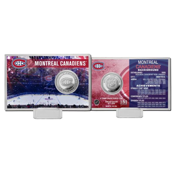 NHL Team History Silver Coin Card - Montreal Canadiens