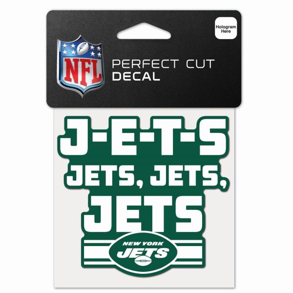 NFL Perfect Cut 10x10cm Autocollant New York Jets SLOGAN