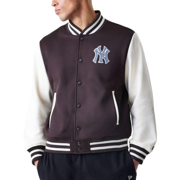 New Era Bomber College Jacke - New York Yankees braun