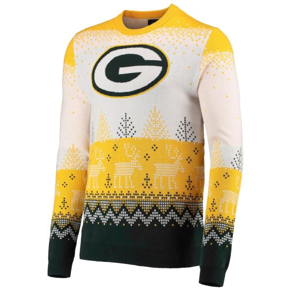 NFL Ugly Sweater XMAS Strick Pullover Green Bay Packers