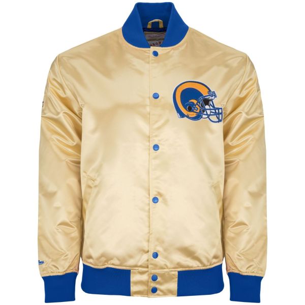 M&N Lightweight Satin Jacket - Los Angeles Rams gold