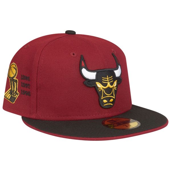 New Era 59Fifty Fitted Cap - CHAMPIONS Chicago Bulls red