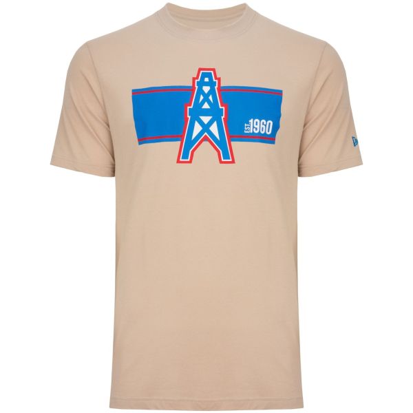 New Era Shirt - NFL SIDELINE Houston Oilers stone