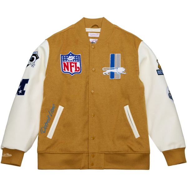 Mitchell & Ness Varsity Jacket - DUSTED Detroit Lions
