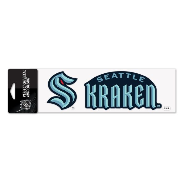 NHL Perfect Cut Aufkleber 8x25cm Seattle Kraken