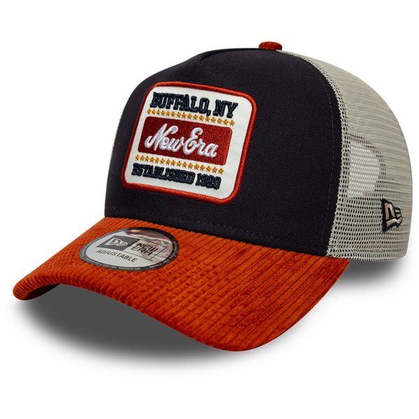 New Era A-Frame Mesh Trucker Cap - BRAND PATCH Kord navy