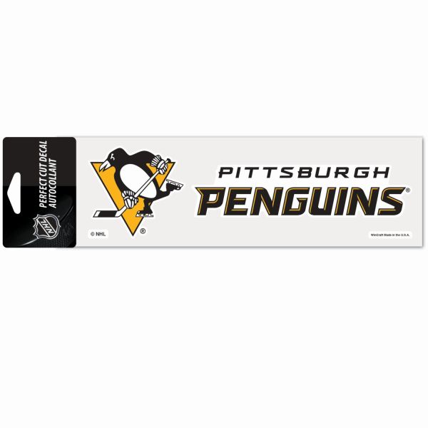 NHL Perfect Cut Autocollant 8x25cm Pittsburgh Penguins