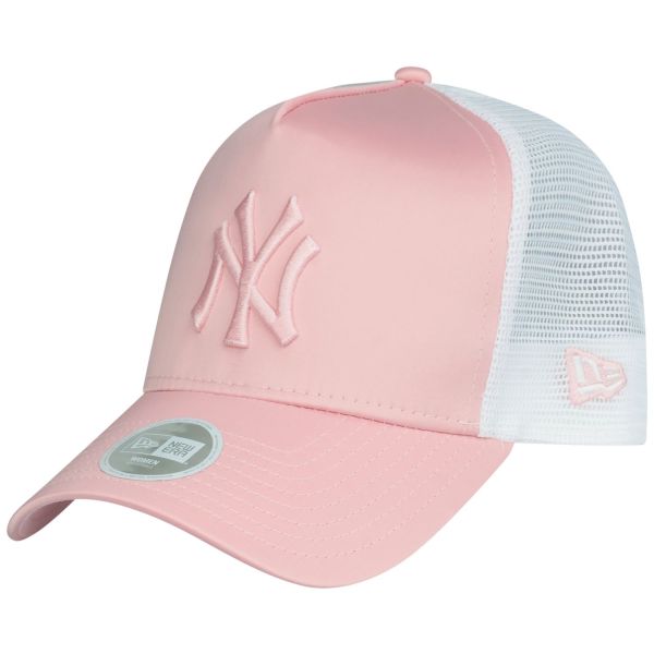 New Era Trucker Damen Cap - SATIN New York Yankees rosa