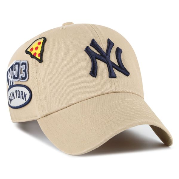 47 Brand Strapback Cap - BADGES New York Yankees khaki