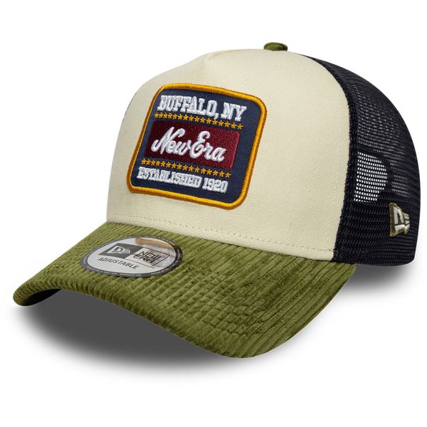New Era A-Frame Mesh Trucker Cap - BRAND PATCH Kord beige