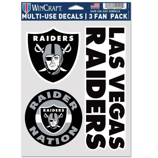 NFL Decal Sticker Multi Use Set 20x15cm - Las Vegas Raiders