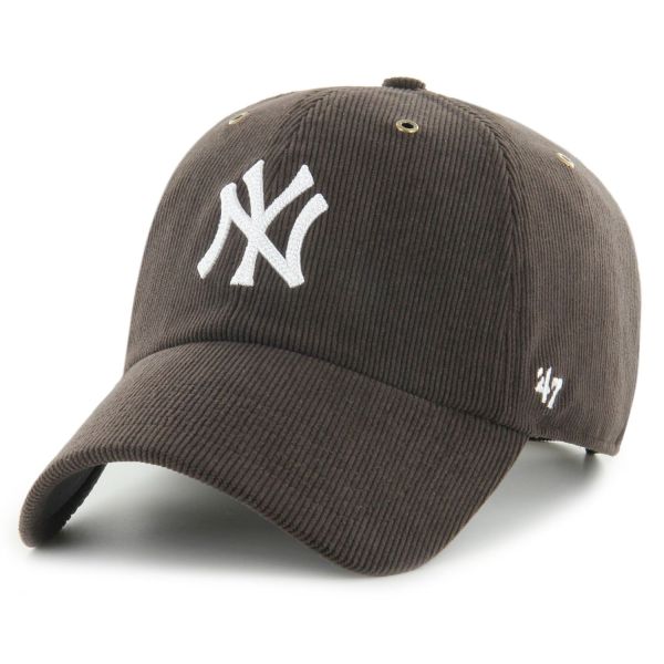 47 Brand Thin Cord Cap CLEAN UP New York Yankees brown