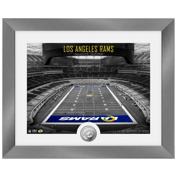 Los Angeles Rams NFL Stadion Silber Coin Bild 40x33cm