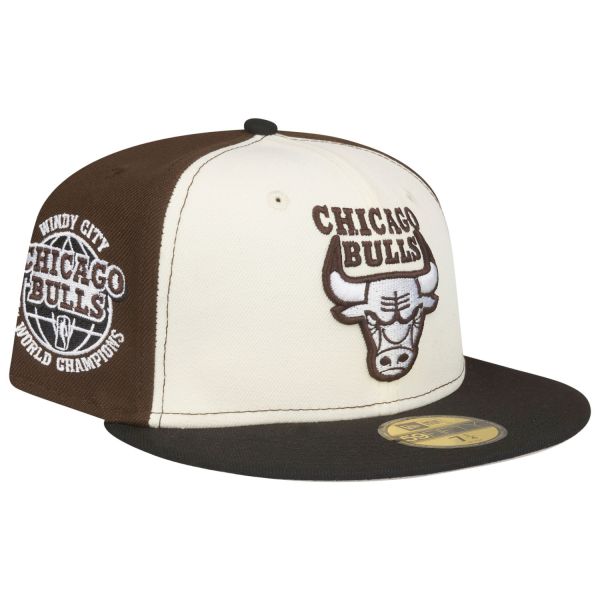 New Era 59Fifty Fitted Cap - Chicago Bulls chrome / walnut