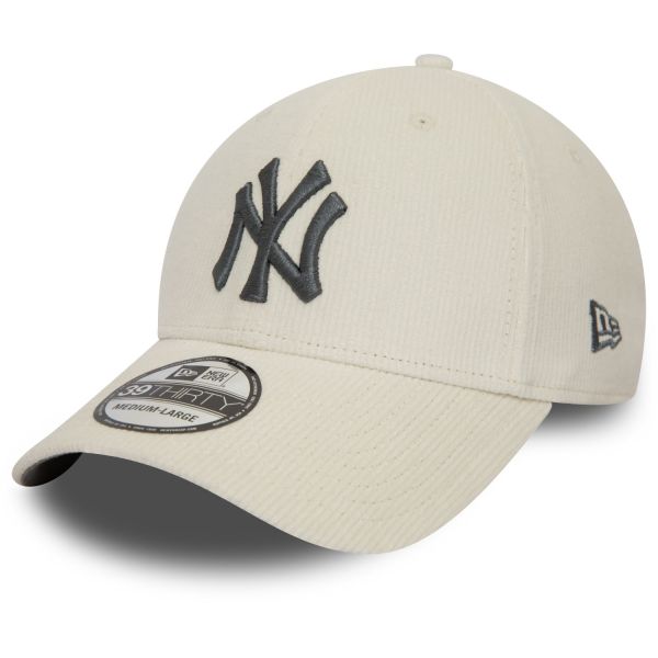 New Era 39Thirty Stretch Cap CORD New York Yankees offwhite
