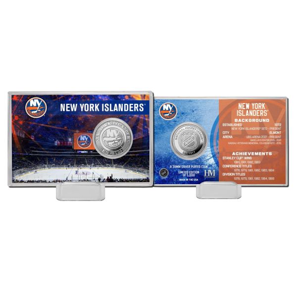 NHL Team History Silver Coin Card - New York Islanders