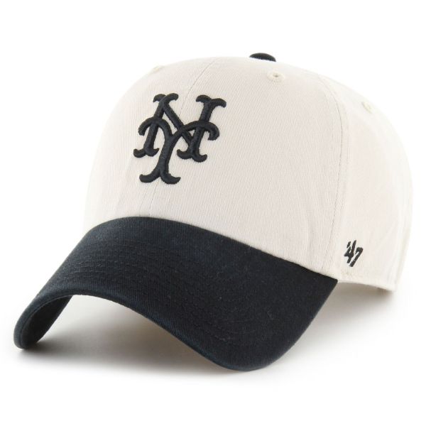 47 Brand Strapback Cap - CLEAN UP Retro New York Mets bone