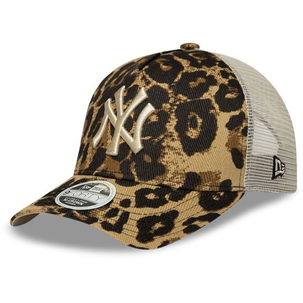 New Era Damen 9Forty Trucker Cap - NY Yankees animal leopard