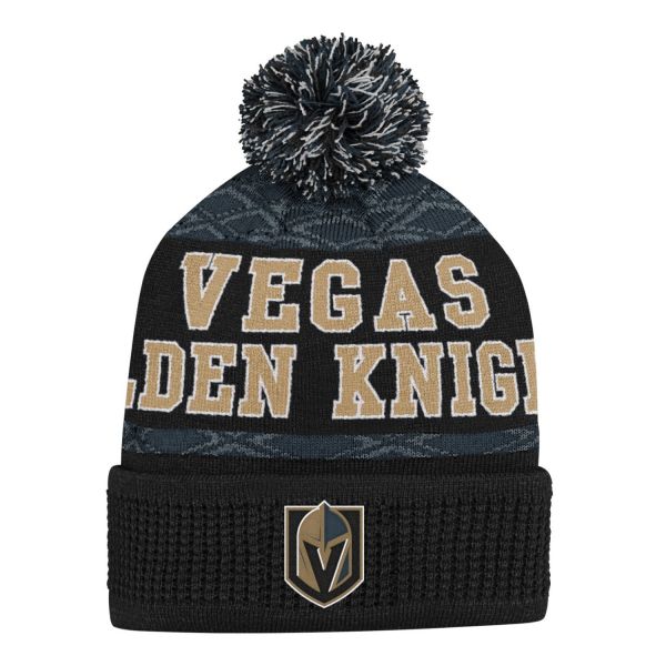 Kids NHL Winter Hat - PUCK PATTERN Vegas Golden Knights