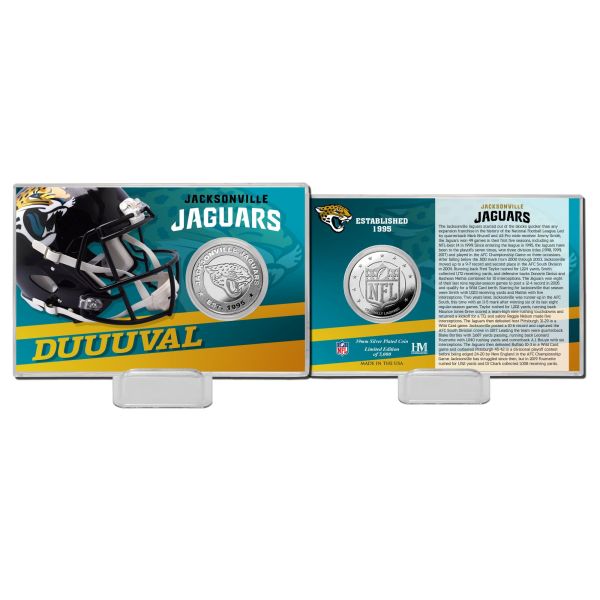 NFL Team History Silver Coin Card - Jacksonville Jaguars