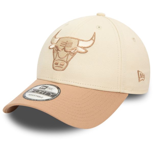 New Era 9Forty Strap Cap - COLOUR BLOCK Chicago Bulls beige