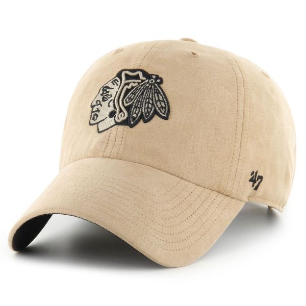 47 Brand Strapback Cap ULTRA SUEDE Chicago Blackhawks khaki