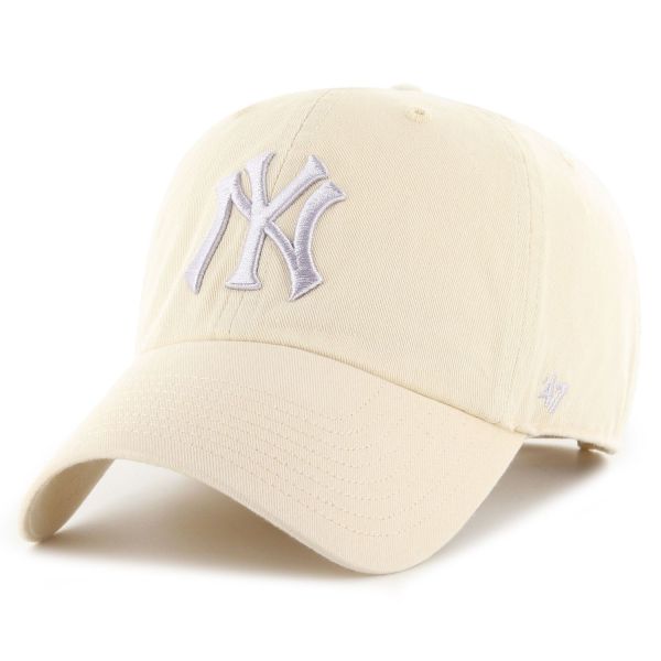 47 Brand Strapback Cap - CLEAN UP New York Yankees natural