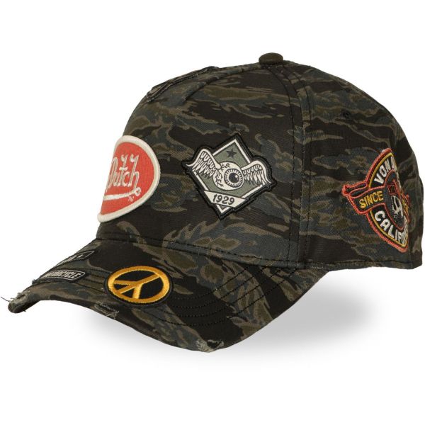 Von Dutch Trucker Snapback Cap - PATCHES tiger camo