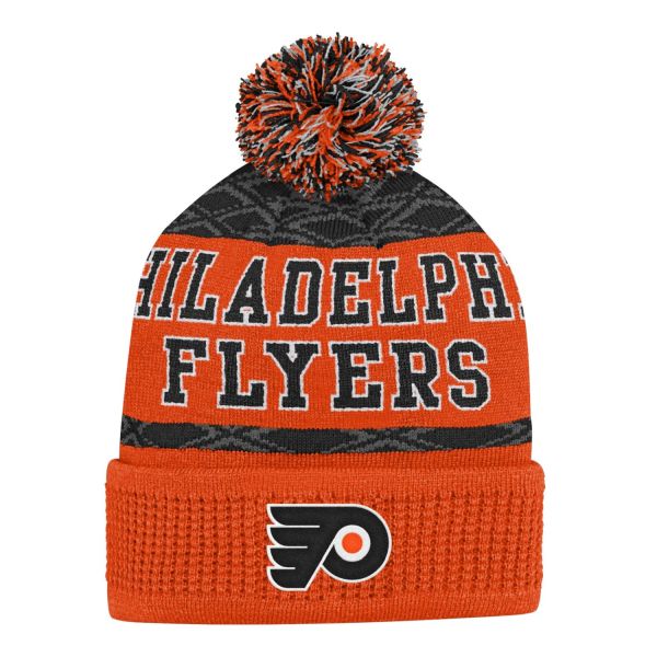 Kids NHL Winter Hat - PUCK PATTERN Philadelphia Flyers