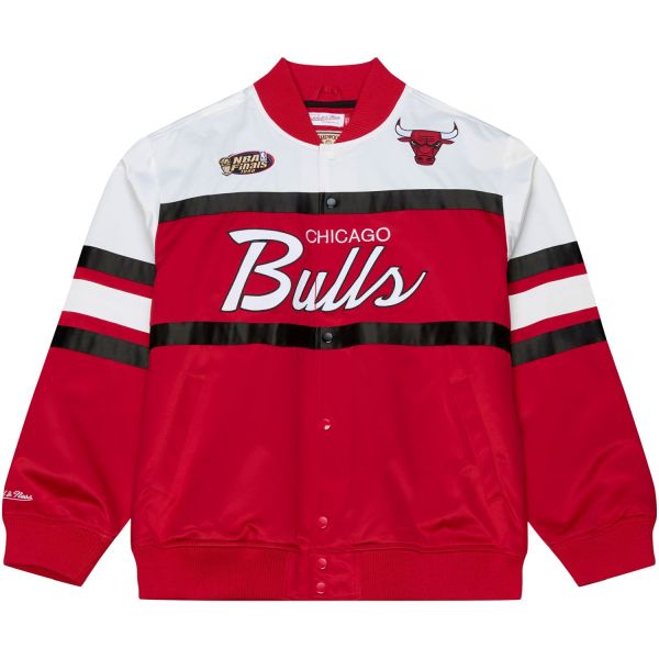 M&N Midweight Satin Varsity Veste - Chicago Bulls