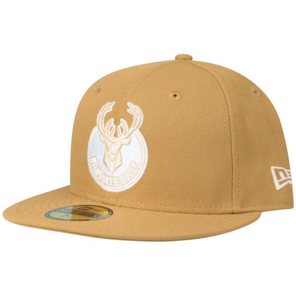 New Era 59Fifty Fitted Cap - Milwaukee Bucks panama tan