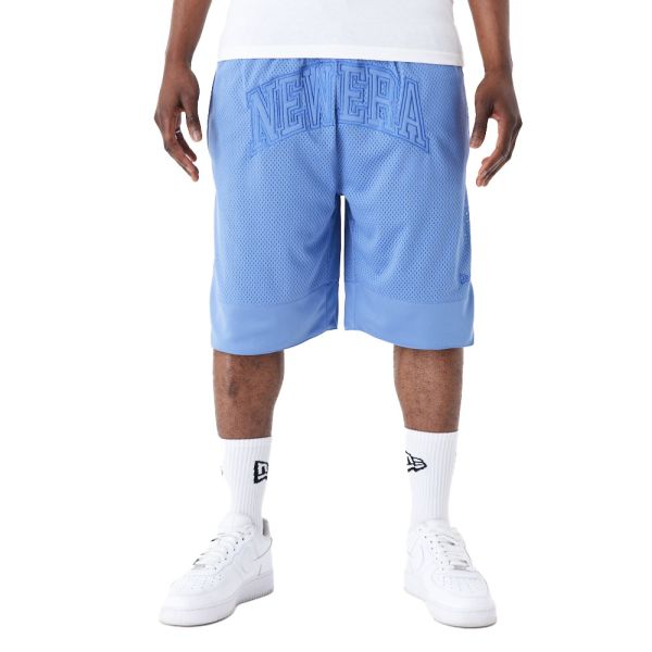 New Era Overized Mesh Basketball Shorts sky blue