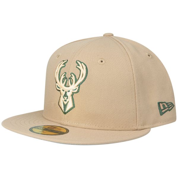 New Era 59Fifty Fitted Cap - Milwaukee Bucks camel beige