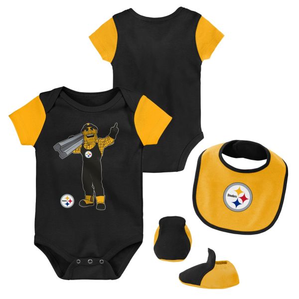 Outerstuff NFL Infant Mascot Bootie Set Pittsburgh Steelers
