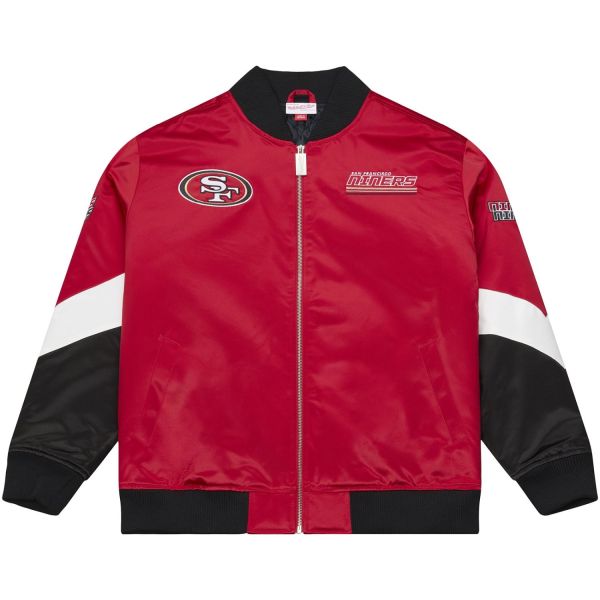 M&N Midweight Satin Bomber Jacke San Francisco 49ers