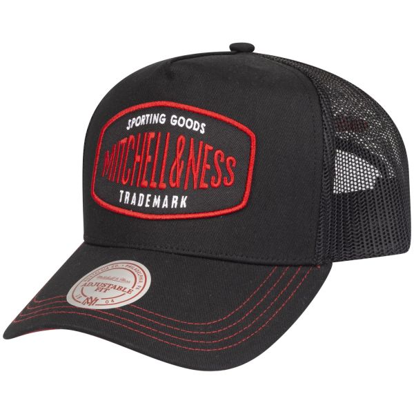 Mitchell & Ness Trucker Snapback Cap - BRAND PATCH noir
