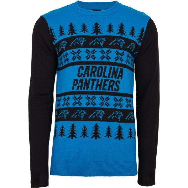 NFL Ugly Sweater XMAS Strick Pullover Carolina Panthers