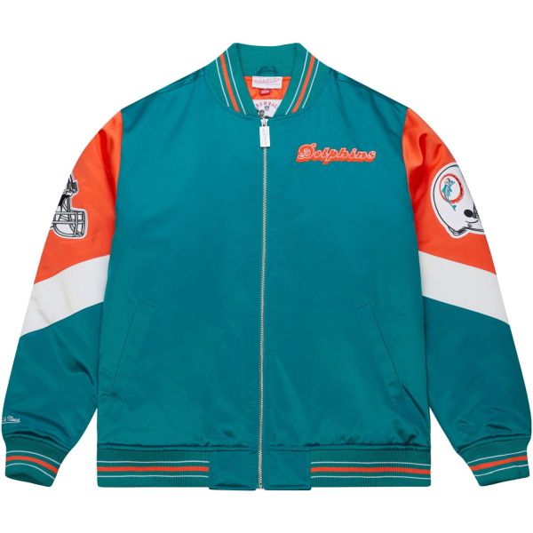 M&N Heavyweight Satin Jacke NFL Miami Dolphins