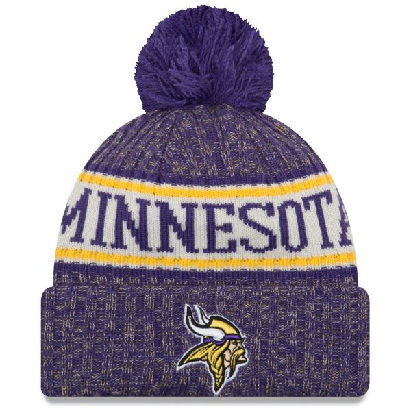 New Era NFL Sideline Winter Bobble Mütze - Minnesota Vikings