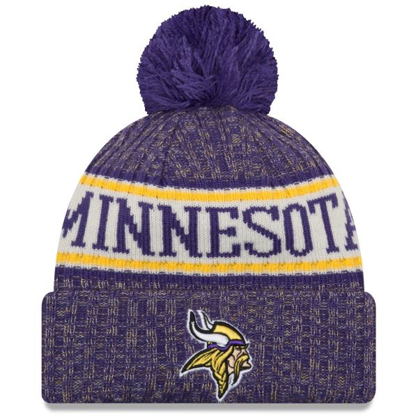 New Era NFL Sideline Winter Bobble Beanie - Minnesota Viking