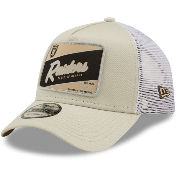 New Era A-Frame Trucker Cap - Las Vegas Raiders stone beige