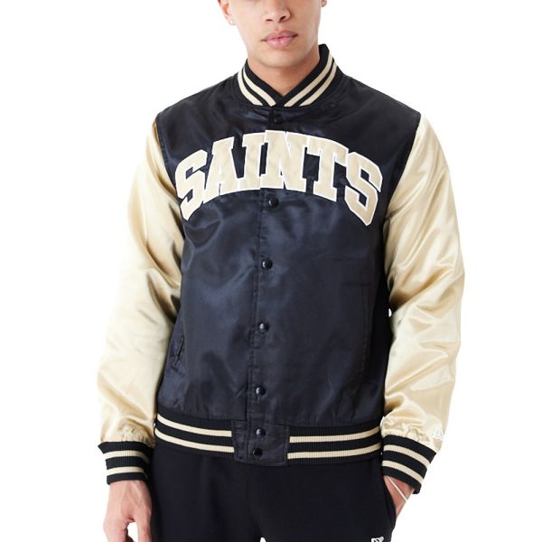 New Era Varsity Satin Bomber Jacket - New Orleans Saints