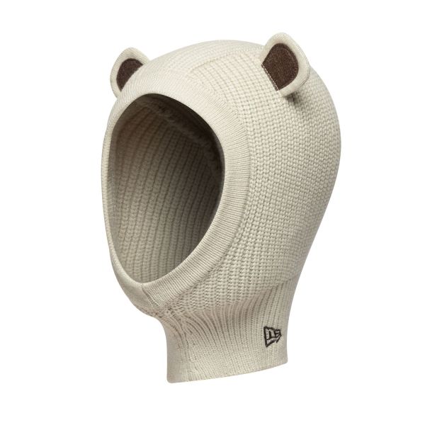 New Era Kinder Balaclava Wintermütze mit Katzenohren beige