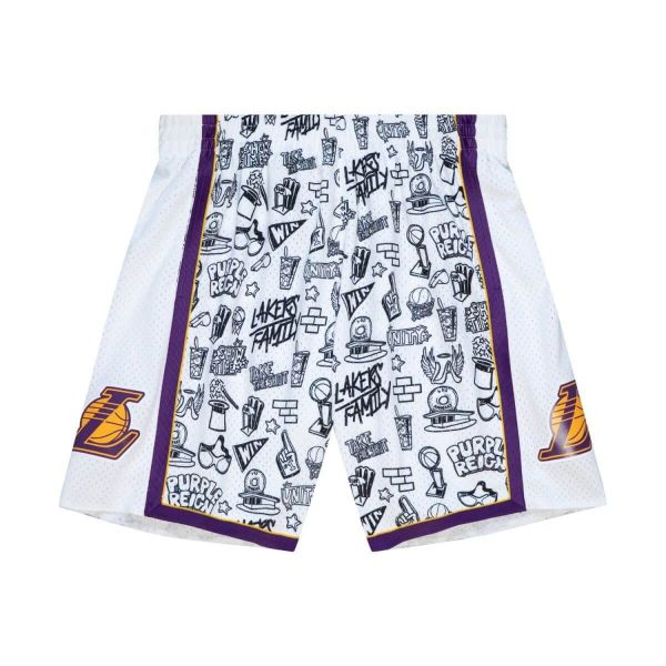 Mitchell & Ness DOODLE Swingman Los Angeles Lakers Shorts