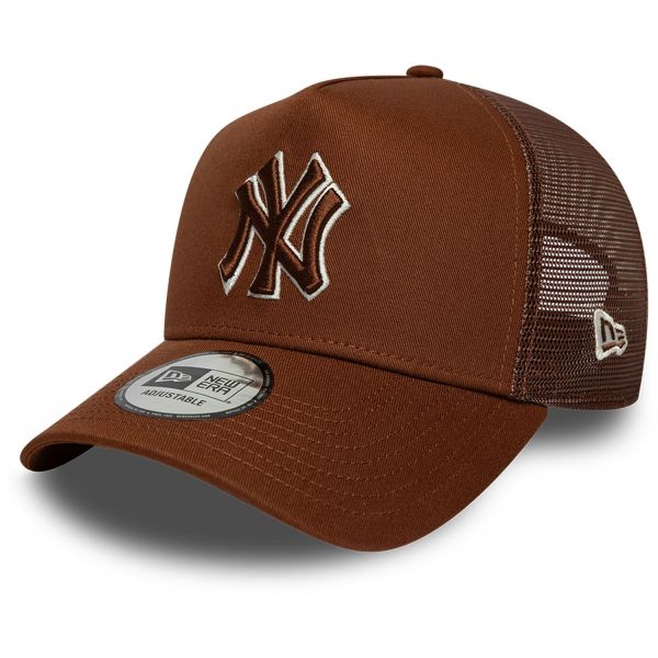 New Era A-Frame Trucker Cap - OUTLINE New York Yankees braun